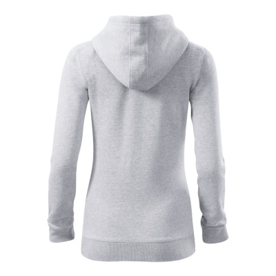 Mikina dámská 411 Trendy Zipper  - 03 světle šedý melír
