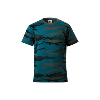 Tričko dětské 149 Camouflage  - C1 camouflage petrol