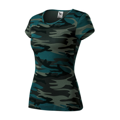 Tričko dámské C22 Camo Pure  - C1 camouflage petrol