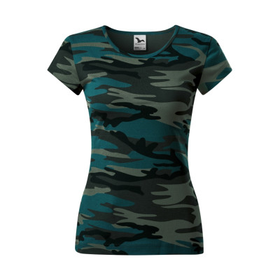 Tričko dámské C22 Camo Pure  - C1 camouflage petrol