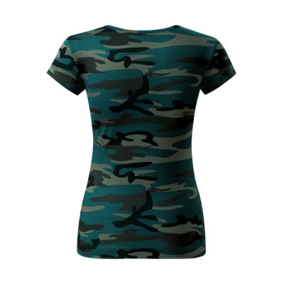 Tričko dámské C22 Camo Pure  - C1 camouflage petrol