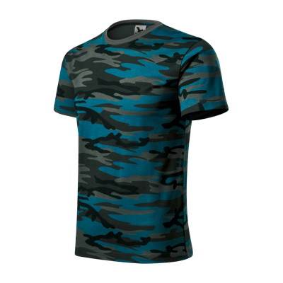 Tričko unisex 144 Camouflage  - C1 camouflage petrol