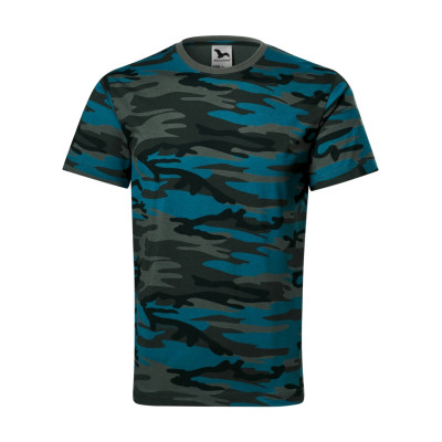 Tričko unisex 144 Camouflage  - C1 camouflage petrol