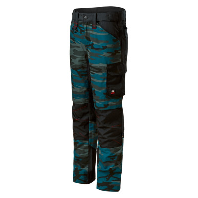 Pracovní kalhoty pánské W09 Vertex Camo  - C1 camouflage petrol