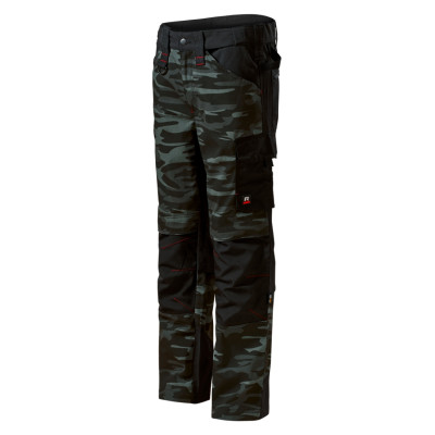 Pracovní kalhoty pánské W09 Vertex Camo  - C2 camouflage dark gray