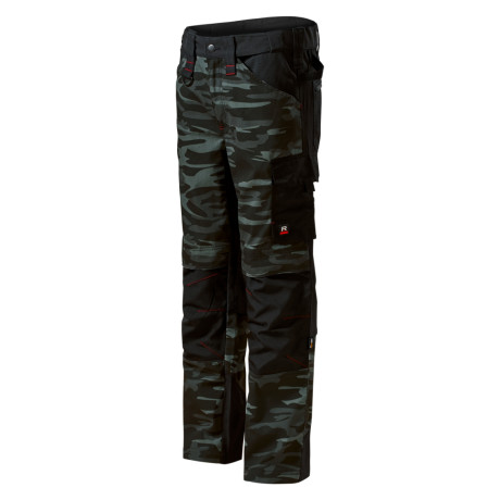 Pracovní kalhoty pánské W09 Vertex Camo  - C2 camouflage dark gray