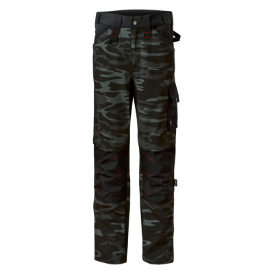 Pracovní kalhoty pánské W09 Vertex Camo  - C2 camouflage dark gray
