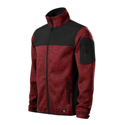 Softshellová bunda pánská 550 Casual  - C4 knit marlboro red