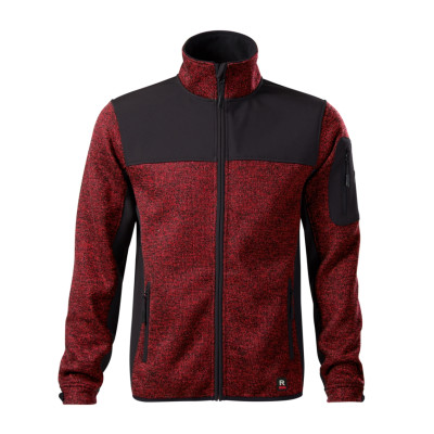 Softshellová bunda pánská 550 Casual  - C4 knit marlboro red