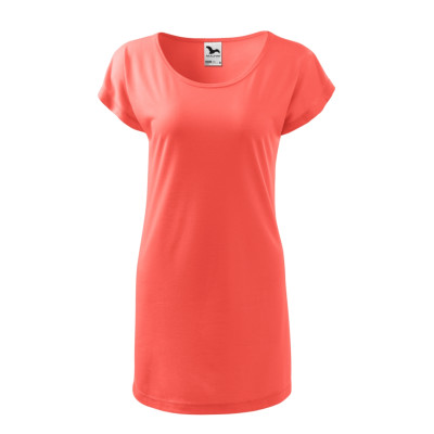 Tričko/šaty dámské 123 Love  - A1 korálová