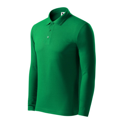 Polokošile pánská 221 Pique Polo LS  - 16 středně zelená
