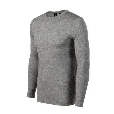 Triko pánské 159 Merino Rise LS  - 12 tmavě šedý melír