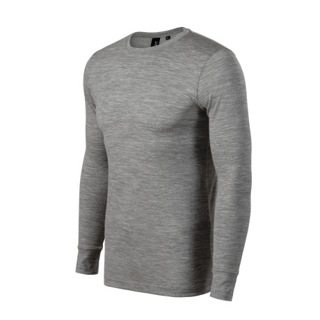 Triko pánské 159 Merino Rise LS  - 12 tmavě šedý melír