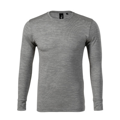 Triko pánské 159 Merino Rise LS  - 12 tmavě šedý melír
