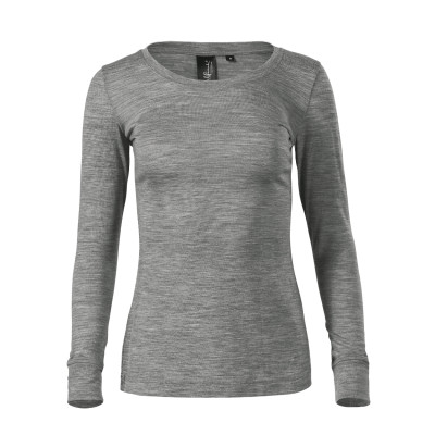 Triko dámské 160 Merino Rise LS  - 12 tmavě šedý melír