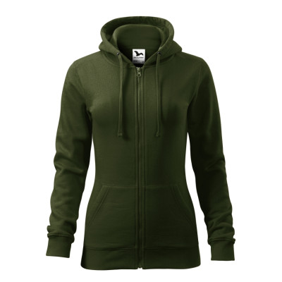 Mikina dámská 411 Trendy Zipper  - 69 military